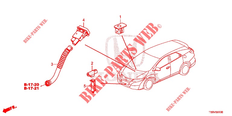 AIR CONDITIONER (CAPTEUR) for Honda CIVIC TOURER 1.8 ELEGANCE L 5 Doors 6 speed manual 2017