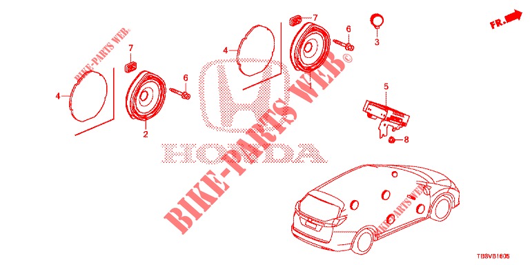 ANTENNA/SPEAKER  for Honda CIVIC TOURER 1.8 ELEGANCE L 5 Doors 6 speed manual 2017