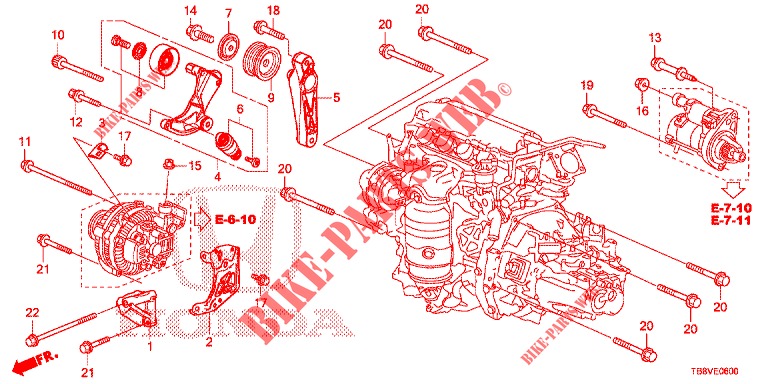 AUTO TENSIONER  for Honda CIVIC TOURER 1.8 ELEGANCE L 5 Doors 6 speed manual 2017