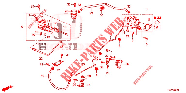 BRAKE MASTER CYLINDER (LH) (1.8L) for Honda CIVIC TOURER 1.8 ELEGANCE L 5 Doors 6 speed manual 2017