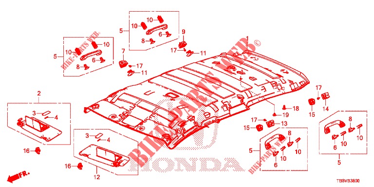 ROOF LINING  for Honda CIVIC TOURER 1.8 ELEGANCE L 5 Doors 6 speed manual 2017