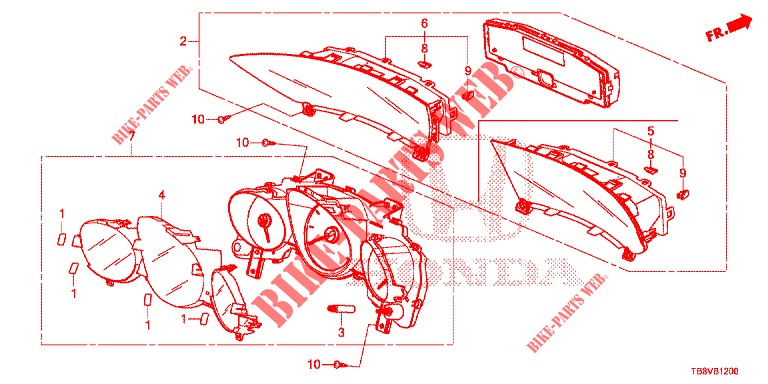 SPEEDOMETER  for Honda CIVIC TOURER 1.8 ELEGANCE L 5 Doors 6 speed manual 2017