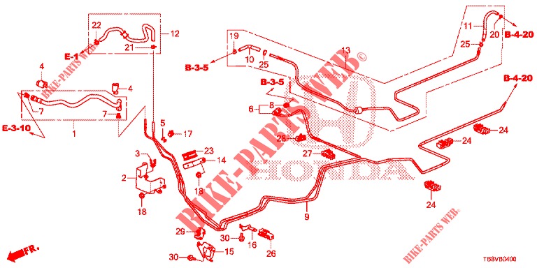 FUEL PIPE (LH) for Honda CIVIC TOURER 1.8 ELEGANCE S 5 Doors 6 speed manual 2017