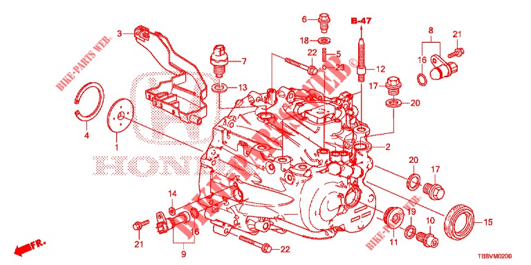 P.S. GEAR BOX  for Honda CIVIC TOURER 1.8 ELEGANCE S 5 Doors 6 speed manual 2017