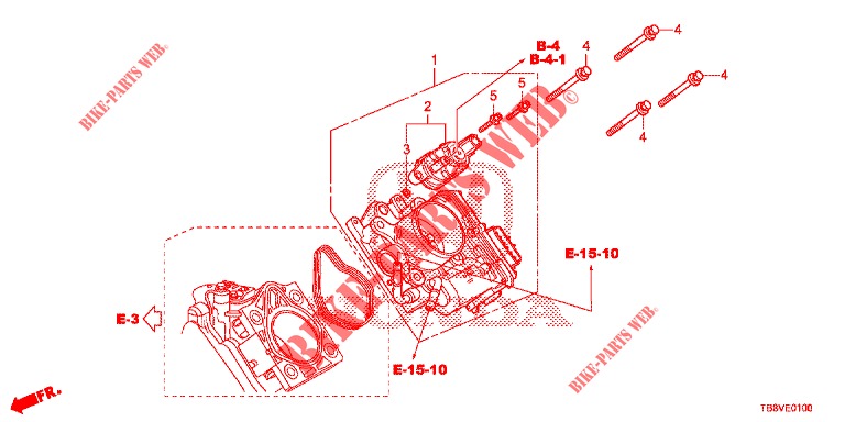 THROTTLE BODY ('84,'85)  for Honda CIVIC TOURER 1.8 ELEGANCE S 5 Doors 6 speed manual 2017