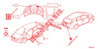 EMBLEMS/CAUTION LABELS  for Honda CIVIC TOURER 1.8 LIFESTYLE 5 Doors 6 speed manual 2017