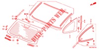 REAR WINDSHIELD/QUARTER G LASS  for Honda CR-V 2.0 ELEGANCE 5 Doors 5 speed automatic 2012