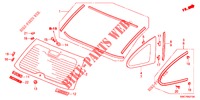 REAR WINDSHIELD/QUARTER G LASS  for Honda CR-V 2.0 EXECUTIVE 5 Doors 6 speed manual 2012