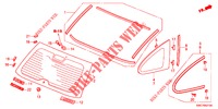 REAR WINDSHIELD/QUARTER G LASS  for Honda CR-V 2.0 S 5 Doors 6 speed manual 2012