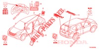 EMBLEMS/CAUTION LABELS  for Honda CR-V 2.0 COMFORT 5 Doors 6 speed manual 2013