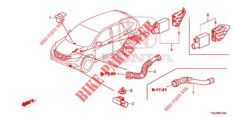 AIR CONDITIONER (SENSEUR/CLIMATISEUR D'AIR AUTOMATIQUE) for Honda CR-V 2.0 COMFORT 5 Doors 6 speed manual 2013