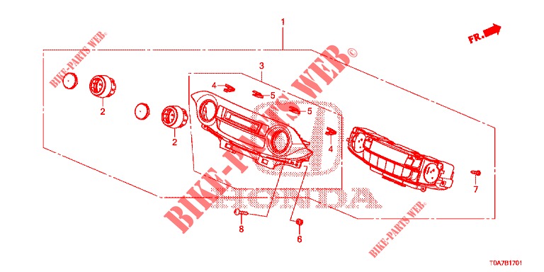 AUTO AIR CONDITIONER CONT ROL(1)  for Honda CR-V 2.0 COMFORT 5 Doors 6 speed manual 2013