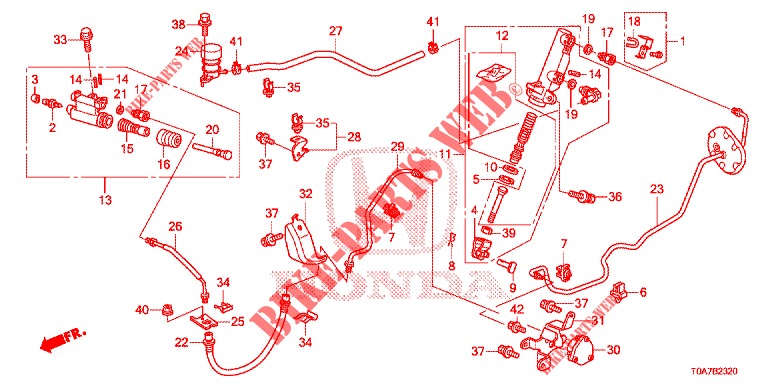 CLUTCH MASTER CYLINDER (2.0L) (LH) for Honda CR-V 2.0 COMFORT 5 Doors 6 speed manual 2013