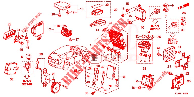 CONTROL UNIT (CABINE) (LH) (1) for Honda CR-V 2.0 COMFORT 5 Doors 6 speed manual 2013