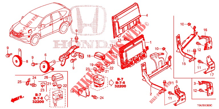 CONTROL UNIT (COMPARTIMENT MOTEUR) (2.0L) (2.4L) (1) for Honda CR-V 2.0 COMFORT 5 Doors 6 speed manual 2013