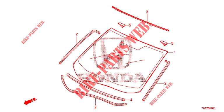 FRONT WINDSHIELD/ REAR WINDSHIELD  for Honda CR-V 2.0 COMFORT 5 Doors 6 speed manual 2013
