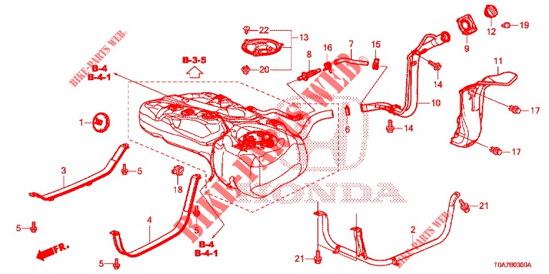 FUEL FILLER PIPE (2.0L) (2.4L) for Honda CR-V 2.0 COMFORT 5 Doors 6 speed manual 2013