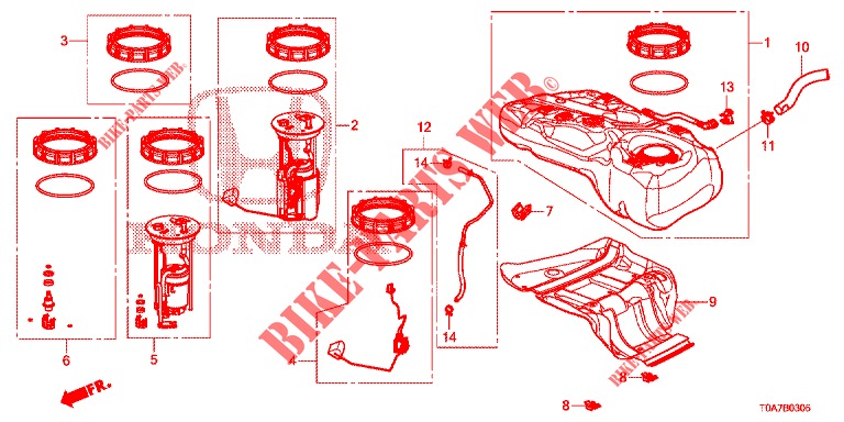 FUEL TANK (2.0L) (2.4L) for Honda CR-V 2.0 COMFORT 5 Doors 6 speed manual 2013