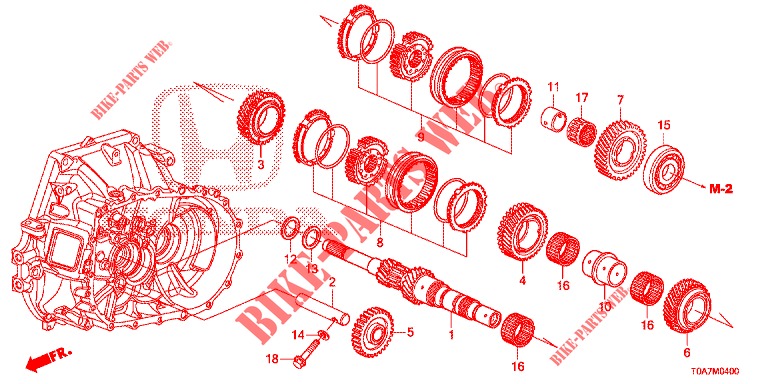 MAINSHAFT (2.0L) for Honda CR-V 2.0 COMFORT 5 Doors 6 speed manual 2013