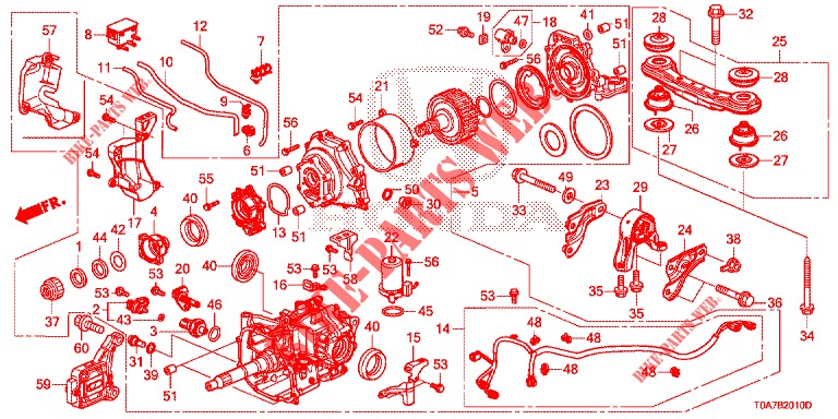 REAR DIFFERENTIAL/MOUNT (1) for Honda CR-V 2.0 COMFORT 5 Doors 6 speed manual 2013