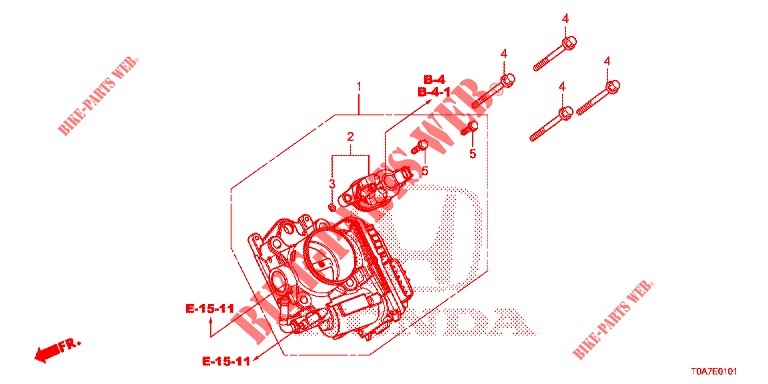 THROTTLE BODY (2.0L) for Honda CR-V 2.0 COMFORT 5 Doors 6 speed manual 2013