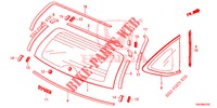 REAR WINDSHIELD/QUARTER G LASS  for Honda CR-V 2.0 COMFORT 5 Doors 5 speed automatic 2013