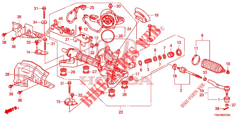 P.S. GEAR BOX (LH) for Honda CR-V 2.0 ELEGANCE 5 Doors 6 speed manual 2013