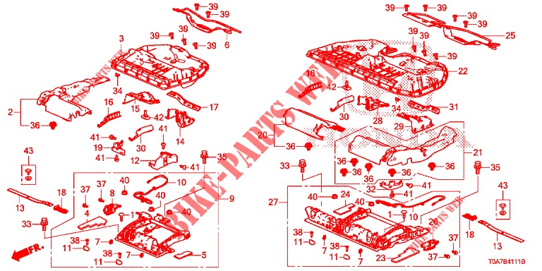 REAR SEAT COMPONENTS (2) for Honda CR-V 2.0 ELEGANCE 5 Doors 6 speed manual 2013