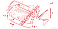 REAR WINDSHIELD/QUARTER G LASS  for Honda CR-V 2.0 ELEGANCE 5 Doors 5 speed automatic 2013