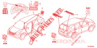 EMBLEMS/CAUTION LABELS  for Honda CR-V 2.0 ELEGANCE L 5 Doors 6 speed manual 2013