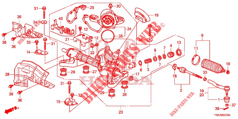 P.S. GEAR BOX (LH) for Honda CR-V 2.0 ELEGANCE L 5 Doors 6 speed manual 2013