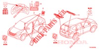 EMBLEMS/CAUTION LABELS  for Honda CR-V 2.0 ELEGANCE L 5 Doors 5 speed automatic 2013