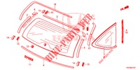 REAR WINDSHIELD/QUARTER G LASS  for Honda CR-V 2.0 EXECUTIVE 5 Doors 5 speed automatic 2013