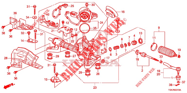 P.S. GEAR BOX (LH) for Honda CR-V 2.0 S 5 Doors 6 speed manual 2013