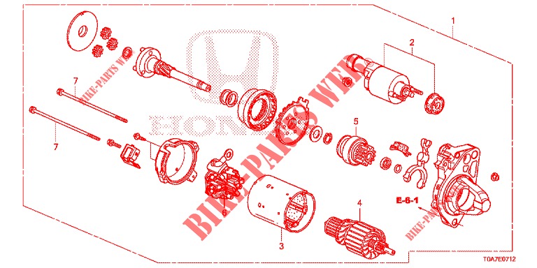 STARTER MOTOR (DENSO) (2.0L) (1) for Honda CR-V 2.0 S 5 Doors 5 speed automatic 2013