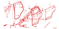 REAR DOOR PANELS (4D)  for Honda CR-V 2.0 COMFORT 5 Doors 6 speed manual 2014