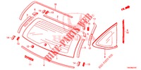 REAR WINDSHIELD/QUARTER G LASS  for Honda CR-V 2.0 COMFORT 5 Doors 5 speed automatic 2014