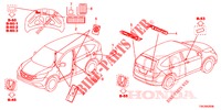 EMBLEMS/CAUTION LABELS  for Honda CR-V 2.0 ELEGANCE 5 Doors 6 speed manual 2014