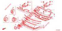 FRONT GRILLE/MOLDING  for Honda CR-V 2.0 ELEGANCE 5 Doors 6 speed manual 2014