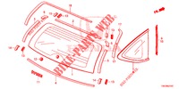 REAR WINDSHIELD/QUARTER G LASS  for Honda CR-V 2.0 ELEGANCE 5 Doors 6 speed manual 2014