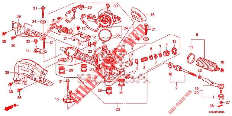 P.S. GEAR BOX (LH) for Honda CR-V 2.0 ELEGANCE 5 Doors 6 speed manual 2014