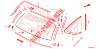 REAR WINDSHIELD/QUARTER G LASS  for Honda CR-V 2.0 ELEGANCE 5 Doors 5 speed automatic 2014