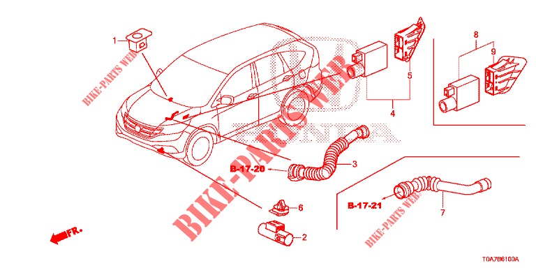 AIR CONDITIONER (SENSEUR/CLIMATISEUR D'AIR AUTOMATIQUE) for Honda CR-V 2.0 ELEGANCE 5 Doors 5 speed automatic 2014