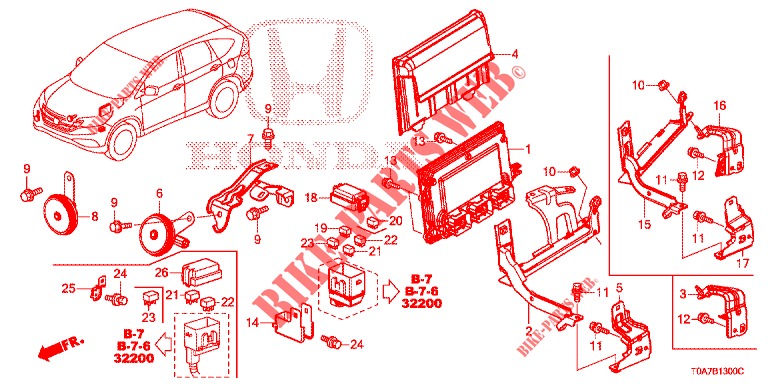 CONTROL UNIT (COMPARTIMENT MOTEUR) (2.0L) (2.4L) (1) for Honda CR-V 2.0 ELEGANCE 5 Doors 5 speed automatic 2014