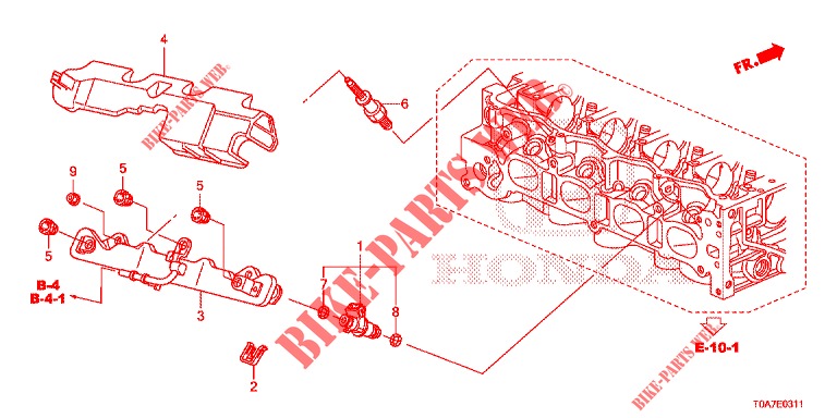 FUEL INJECTOR (2.0L) for Honda CR-V 2.0 ELEGANCE 5 Doors 5 speed automatic 2014