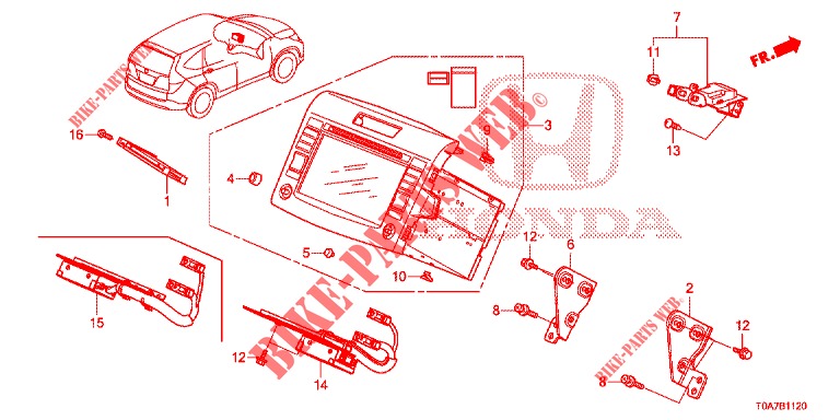 NAVI ATTACHMENT KIT  for Honda CR-V 2.0 ELEGANCE 5 Doors 5 speed automatic 2014