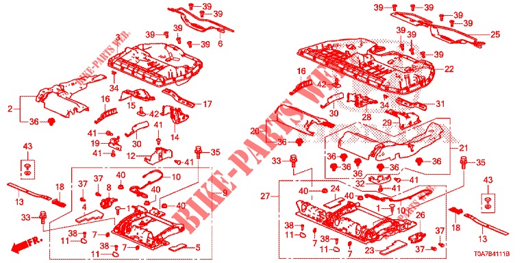 REAR SEAT COMPONENTS (2) for Honda CR-V 2.0 ELEGANCE 5 Doors 5 speed automatic 2014