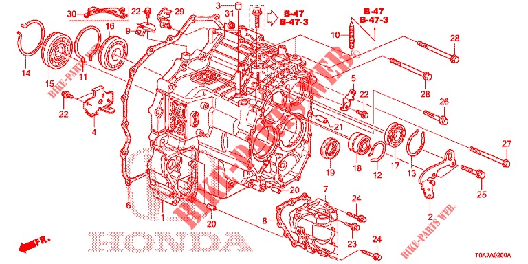TRANSMISSION CASE (2.0L) (2.4L) for Honda CR-V 2.0 ELEGANCE 5 Doors 5 speed automatic 2014