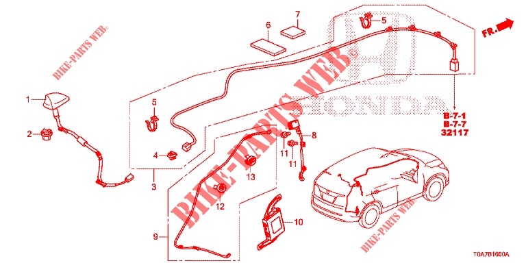 ANTENNA/SPEAKER  for Honda CR-V 2.0 EXCLUSIVE NAVI 5 Doors 6 speed manual 2014