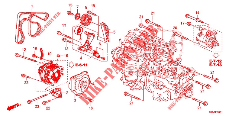 AUTO TENSIONER (2.0L) for Honda CR-V 2.0 EXCLUSIVE NAVI 5 Doors 6 speed manual 2014